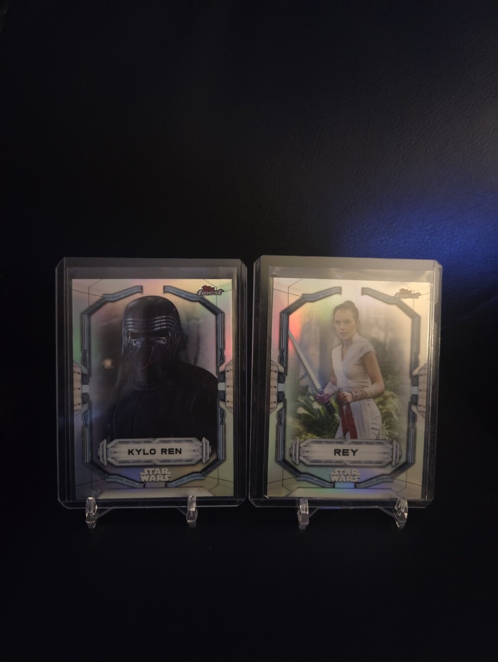 Topps Finest Star Wars Kylo Ren and Rey Refractor Trading Cards